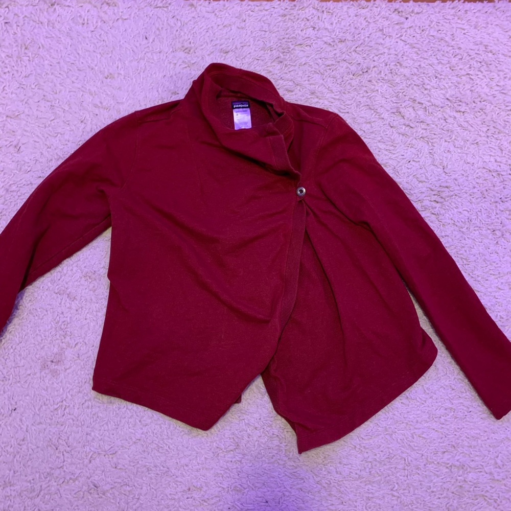 Patagonia Red Jacket With Button